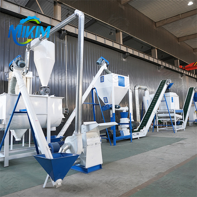 높은 효율성, 낮은 실패율, 가축 농장용 완전히 자동 식품 펠릿 생산 라인