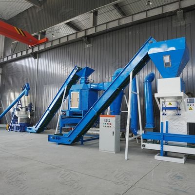 폐기목과 석탄 분말로부터의 PTO 주도 생물자원 팰릿기