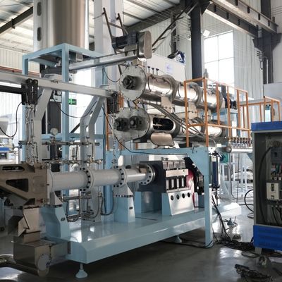 New Product Large Capacity 2-6t/h Automatic Twin screw sinking fish feed Extruder  Dog Cat Fish Pet Food Pellet Making Machine for sale