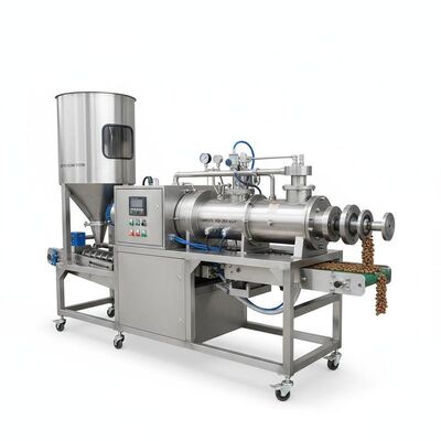 스테인리스 스틸 생선 먹이 extruder 기계 100-2000 kg/h 용량 및 자동 먹이 애완 동물 식품 가공