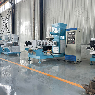 스테인리스 스틸 생선 먹이 extruder 기계 100-2000 kg/h 용량 및 자동 먹이 애완 동물 음식 펠릿 제조