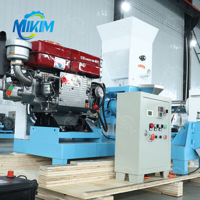 MIKIM 500 kg/h 디젤 단일 나사 떠있는 생선 식품 펠릿 제조 기계 수류 식품 압축기 떠있는 애완 동물 식품 펄핑 기계